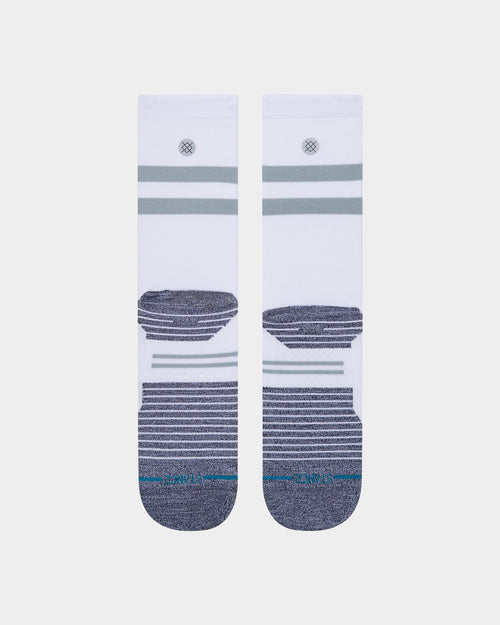 Stance Run Light Crew Socks White