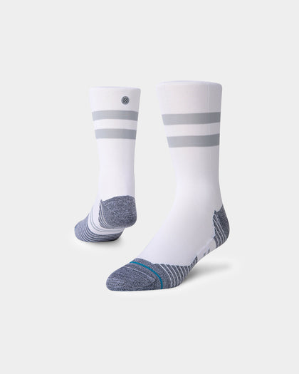 Stance Run Light Crew Socks White