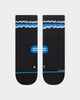 Stance Distort Quarter Socks Black