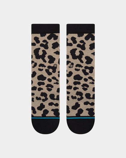 Stance Women's Show Some Skin Crew Socks Taupe