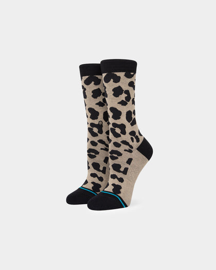 Stance Women's Show Some Skin Crew Socks Taupe