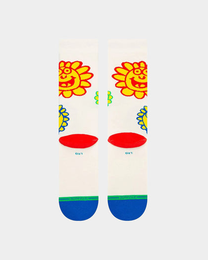 Stance X Keith Haring Happy Fields Socks Off White