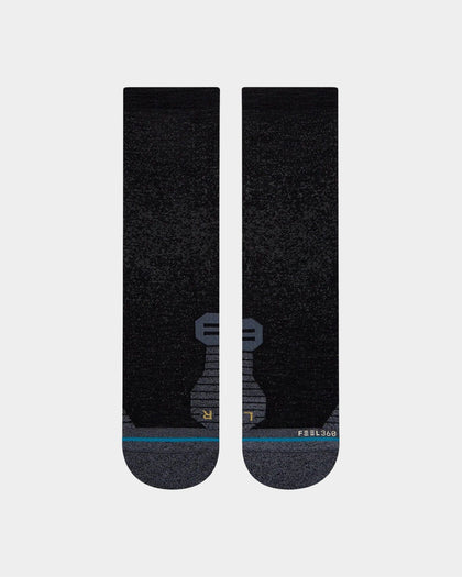 Stance Run Light Crew Socks Black