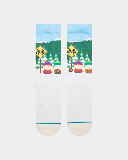 Stance X South Park Bus Stop Socks Vintage White