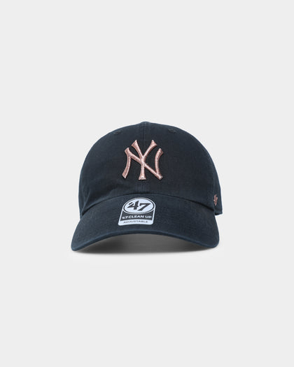 47 Brand New York Yankees Clean Up Strapback Black/Rose Gold