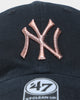 47 Brand New York Yankees Clean Up Strapback Black/Rose Gold
