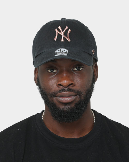 47 Brand New York Yankees Clean Up Strapback Black/Rose Gold