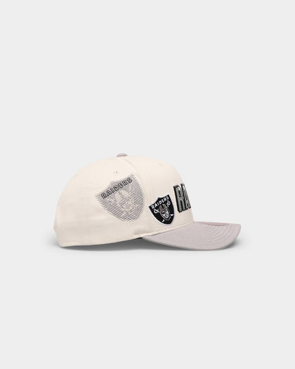 Mitchell & Ness Los Angeles Raiders  'Shadow Designs' Pro Crown Snapback Vintage White
