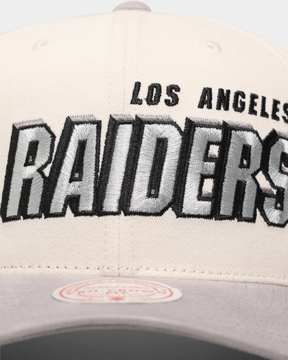 Mitchell & Ness Los Angeles Raiders  'Shadow Designs' Pro Crown Snapback Vintage White
