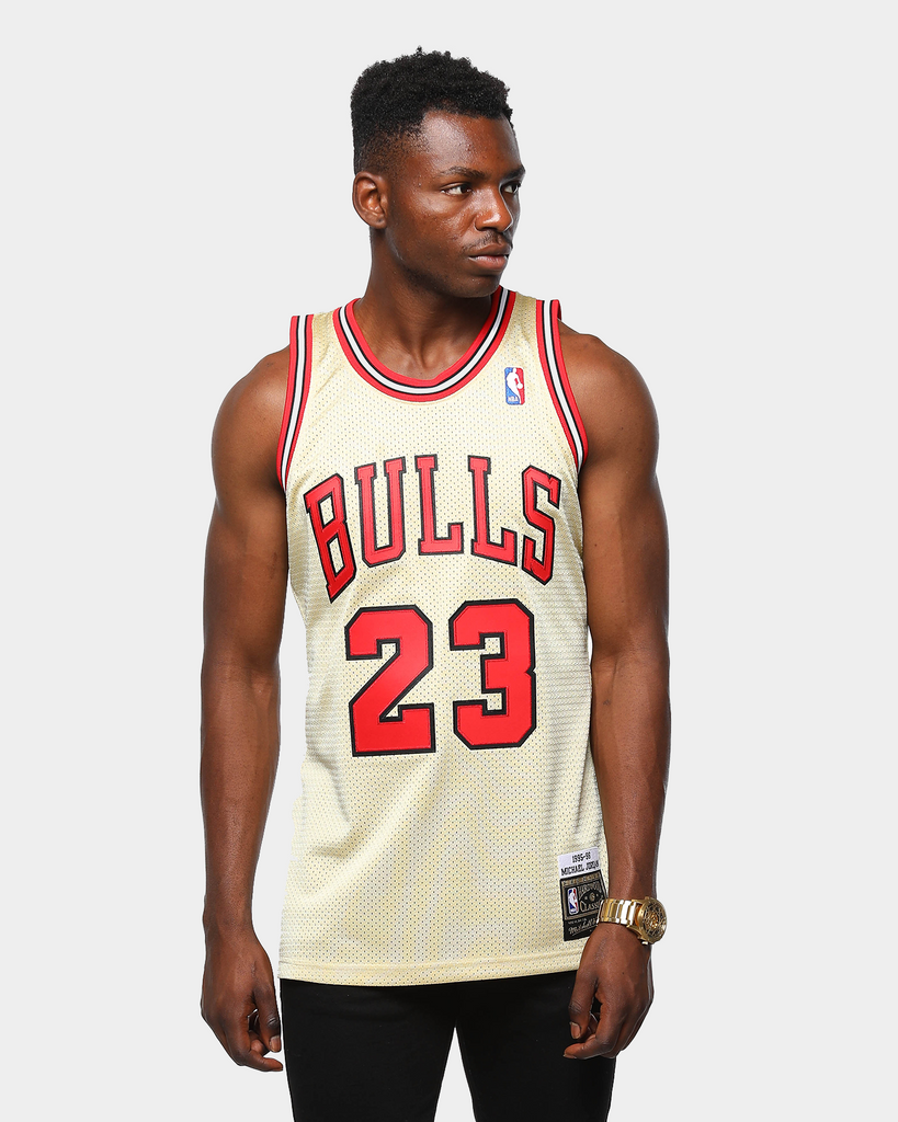 NBA Bulls 23 Michael Jordan Black Red Split Men Jersey