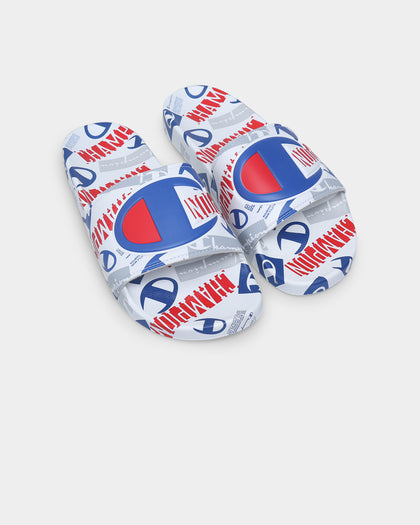 Champion IPO C Logo Slides White/Scarlet