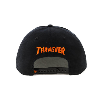 Thrasher x 47 Brand Goldmerrow Captain RL Snapback Black/Orange