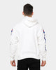 Champion Men's Rev Weave OS Flock Script Hoodie White