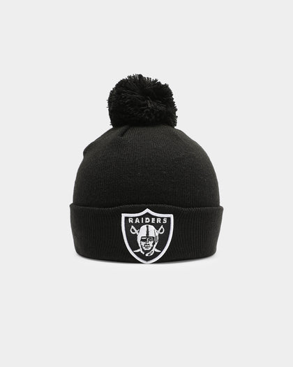 New Era Las Vegas Raiders Pom Knit Beanie Black/White