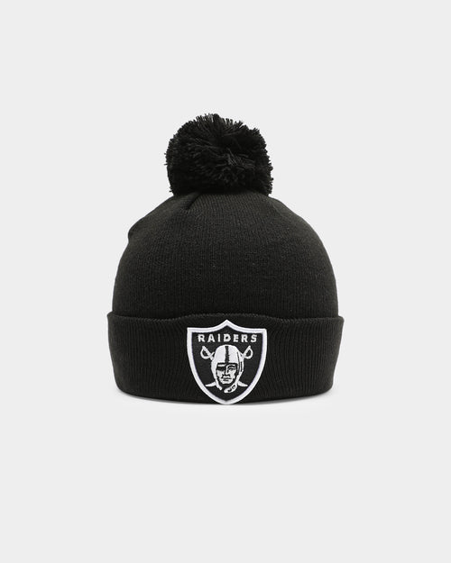 New Era Las Vegas Raiders Pom Knit Beanie Black/White