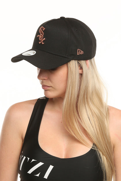 New Era Women's Chicago White Sox 9FORTY A-Frame Strapback Black/Rose Gold