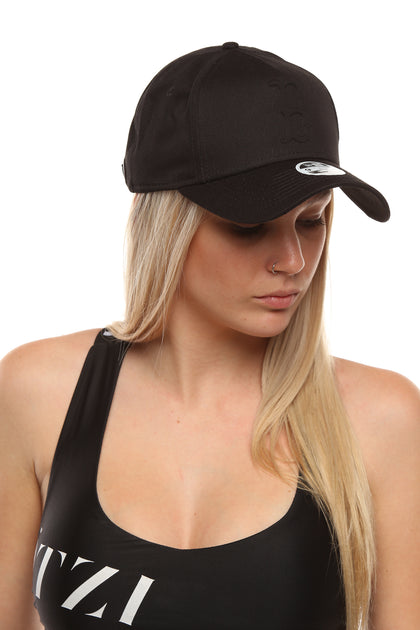 New Era Women's Boston Red Sox 9FORTY A-Frame Embossed Strapback Black/Black