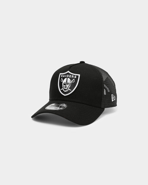New Era Las Vegas Raiders 9FORTY A-Frame Trucker Snapback Black