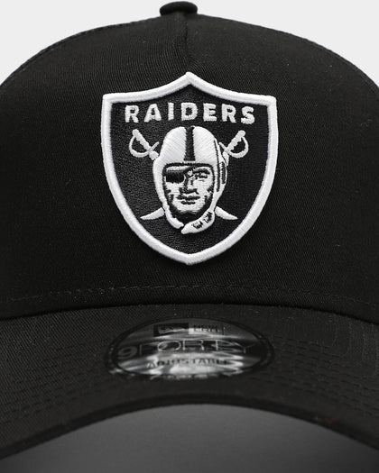 New Era Las Vegas Raiders 9FORTY A-Frame Trucker Snapback Black