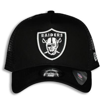 New Era Las Vegas Raiders 9FORTY A-Frame Trucker Snapback Black