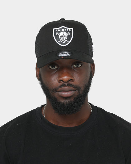 New Era Las Vegas Raiders 9FORTY A-Frame Trucker Snapback Black