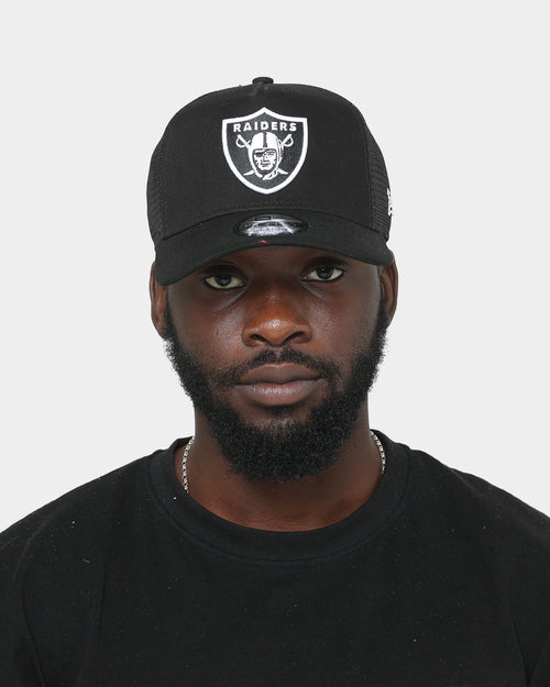 New Era Las Vegas Raiders 9FORTY A-Frame Trucker Snapback Black