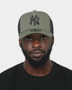 New Era New York Yankees 9FORTY A-Frame Trucker Snapback Olive/Black