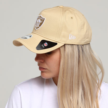 New Era Women's Raiders 9FORTY A-Frame Strapback Nude/White