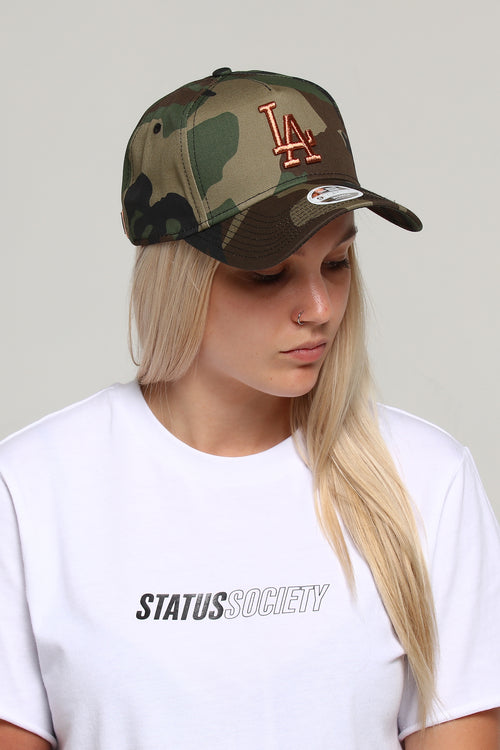 New Era Women's Los Angeles Dodgers 9Forty A-Frame Strapback Camo/Rose Gold