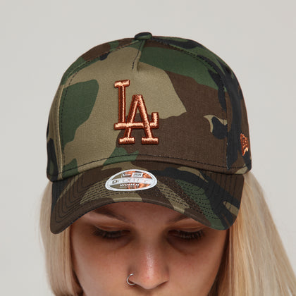 New Era Women's Los Angeles Dodgers 9Forty A-Frame Strapback Camo/Rose Gold