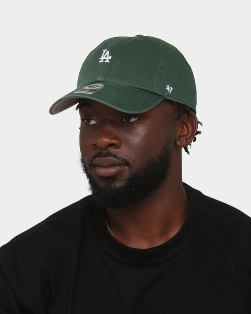 47 Brand Los Angeles Dodgers Base Runner 47 Clean Up Strapback Dark Greenn