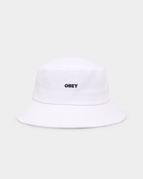 Obey Bold Twill Bucket Hat White