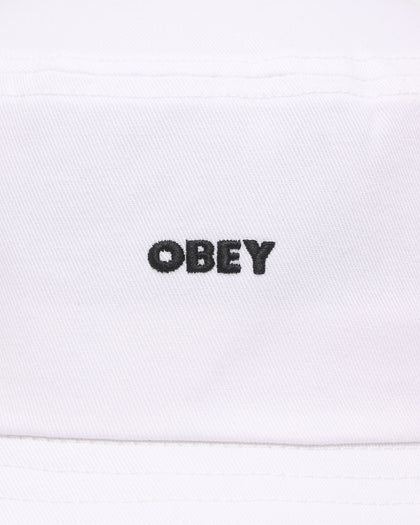 Obey Bold Twill Bucket Hat White