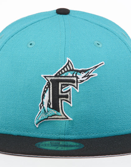 New Era X Swarovski Miami Marlins '97 59FIFTY Fitted Teal/Black