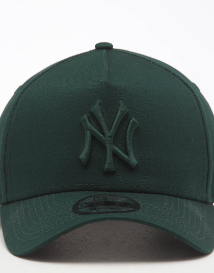 New Era New York Yankees 9FORTY A-Frame Snapback Dark Green/Stripe