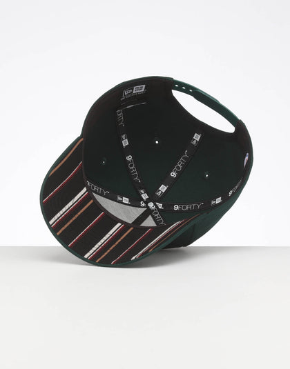 New Era New York Yankees 9FORTY A-Frame Snapback Dark Green/Stripe