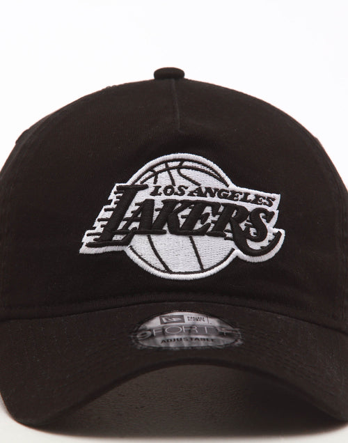 New Era Los Angeles Lakers 9FORTY A-Frame Unstructured Snapback Washed Black/White