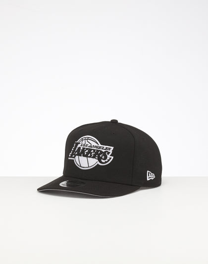 New Era Los Angeles Lakers 9FIFTY High Crown Precurved Snapback Black