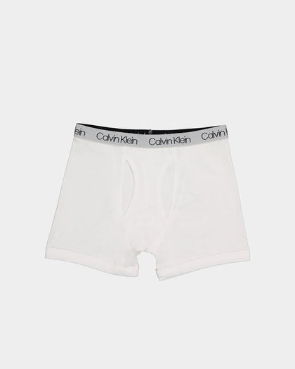 Calvin Klein Kids' Cotton 4 Pack Boxer Brief Black/Grey/White