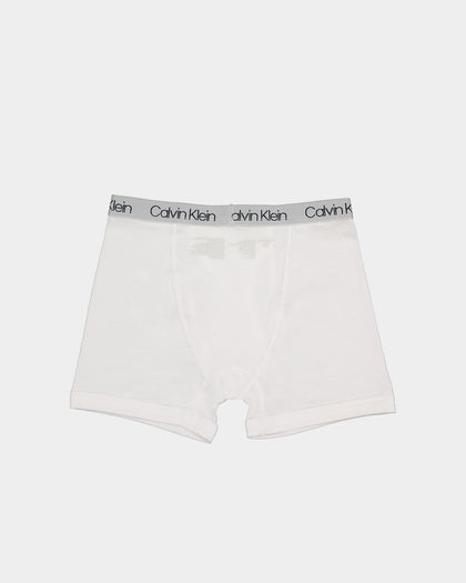 Calvin Klein Kids' Cotton 4 Pack Boxer Brief Black/Grey/White