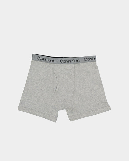 Calvin Klein Kids' Cotton 4 Pack Boxer Brief Black/Grey/White