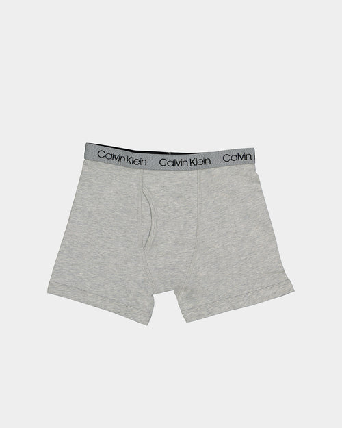 Calvin Klein Kids' Cotton 4 Pack Boxer Brief Black/Grey/White