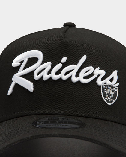 New Era Raiders 9FORTY A-Frame Vintage Script Snapback Black/OTC