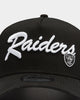 New Era Raiders 9FORTY A-Frame Vintage Script Snapback Black/OTC