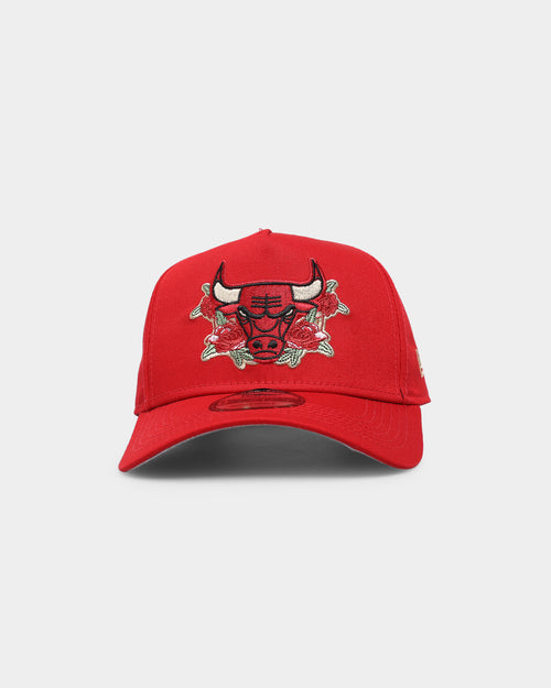 New Era Chicago Bulls 'Floral Logo' 9FORTY K-Frame Snapback Scarlet/Floral