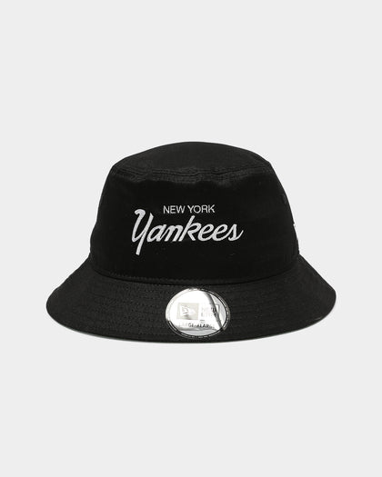 New Era New York Yankees RT Script Bucket Black