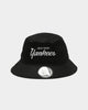 New Era New York Yankees RT Script Bucket Black
