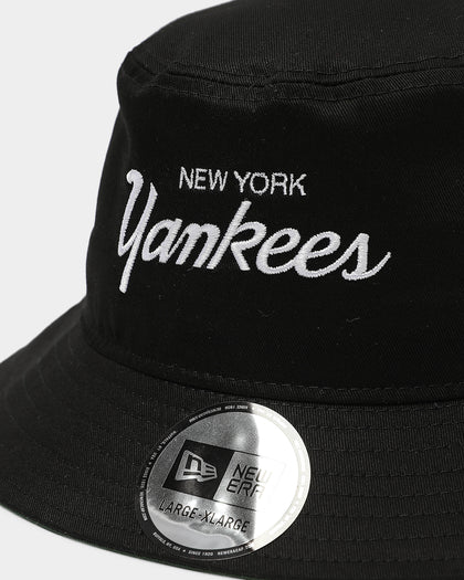 New Era New York Yankees RT Script Bucket Black