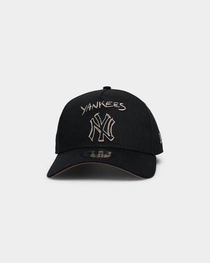 New Era New York Yankees Scribble 9FORTY A-Frame Snapback Black/Wheat