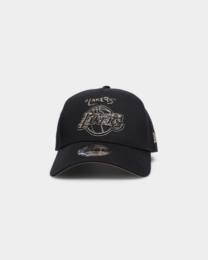 New Era Los Angeles Lakers Scribble 9FORTY A-Frame Snapback Black/Wheat